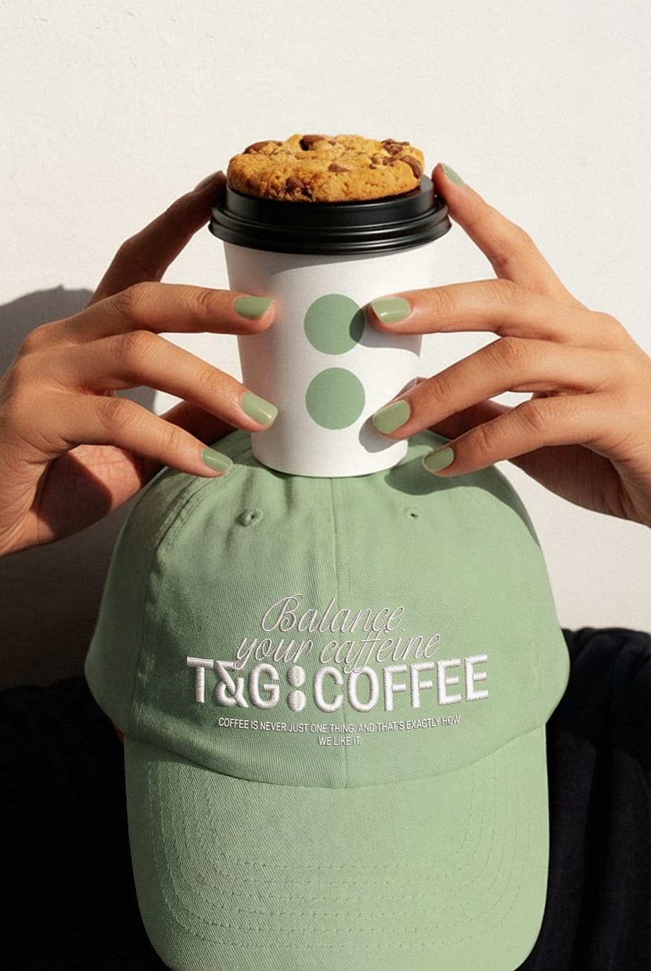 T&G cup and cap brand detail